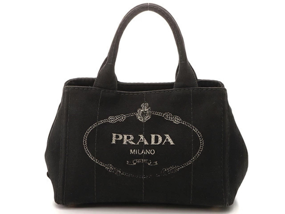 Prada Canapa handbag black canvas
